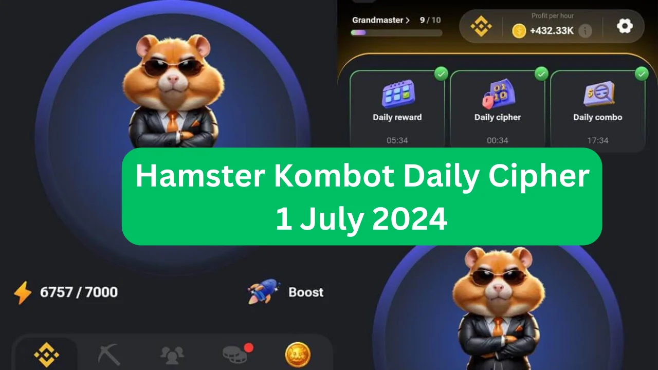 Today’s Hamster Kombat Daily Cipher for July 1 Code