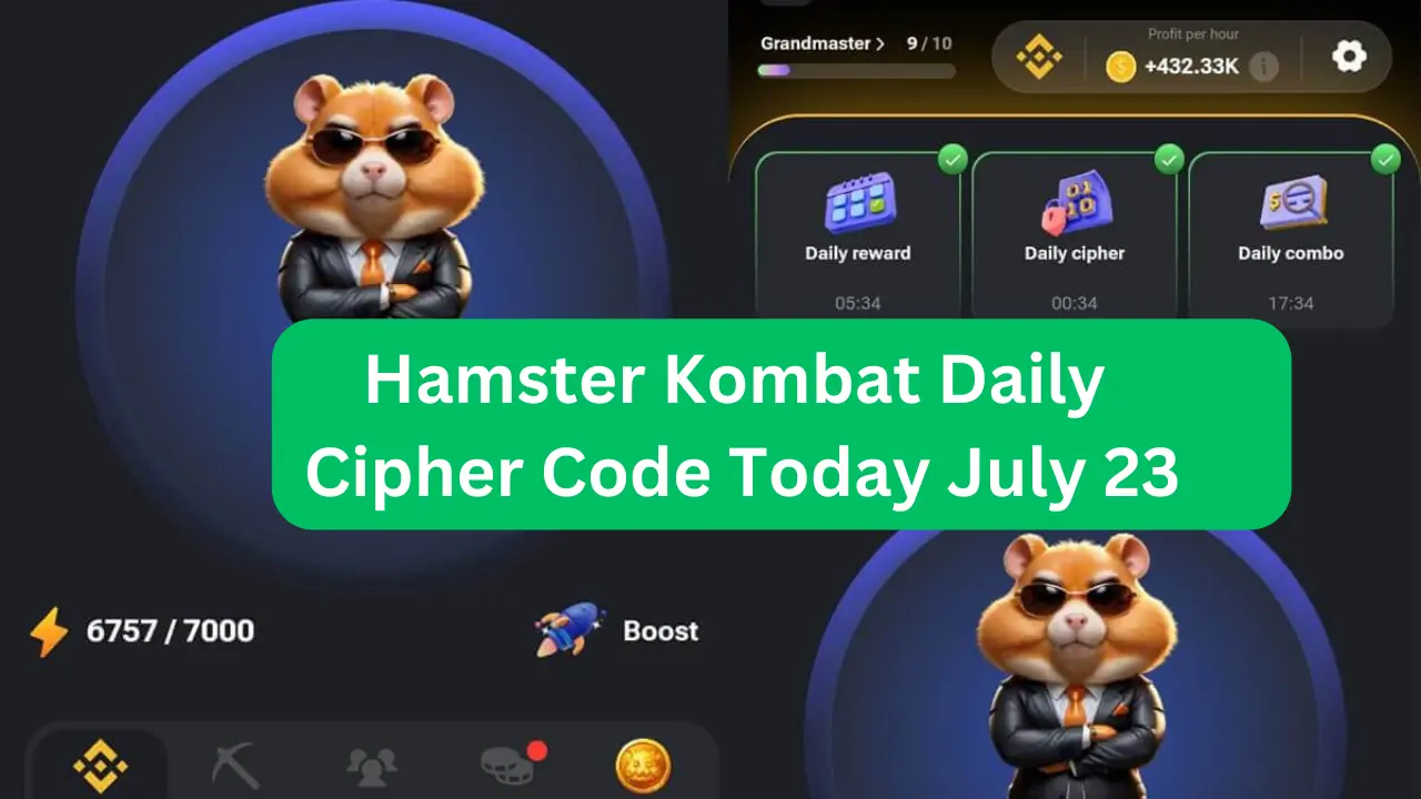 It has the Hamster Kombat Coin July 23 cipher code