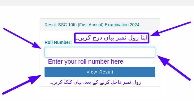 Check Result by Roll Number