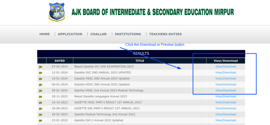 Can we check the 9th 10th 11th 12th class result by name?