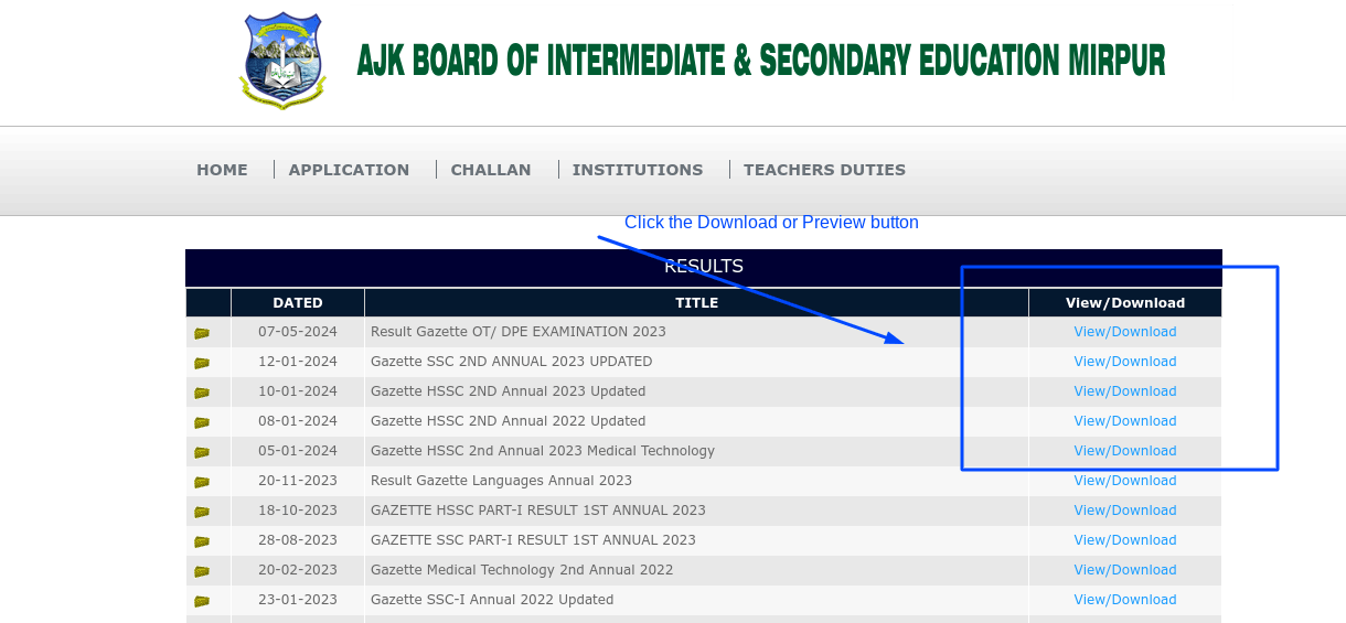 This image shows how you can check your result by downloading the PDF file or any other file.